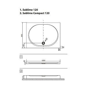 Душевой поддон Excellent Sublime 120х90 купить в интернет-магазине Sanbest